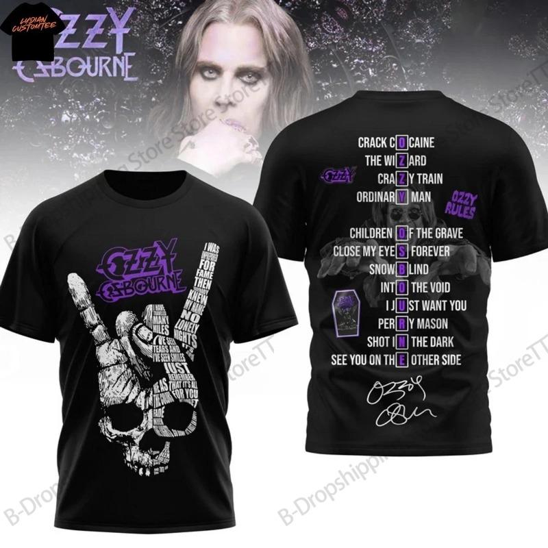 Men T-shirt Rock Band Ozzy Osbourne 3d Print T Shirt Tops Womens Sports Large Size Tops Tees Summer Tshirt Kids Clothes Street