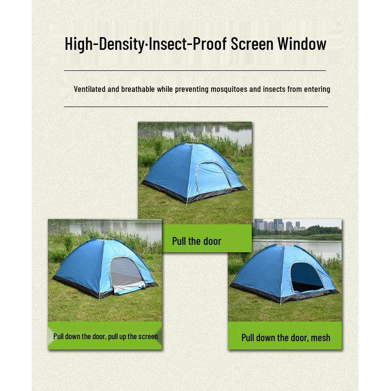 Fully Automatic Portable 3-4 Person Folding Camping Tent - Quick Open Beach Setup.