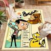 Mr Bean's Silly Adventure Themed Anti-Slip Rugs - Polyester Home Decor, Suitable for Bedrooms, Living Rooms, Doorways, Studios, and Decorations