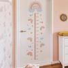 Funny Kids Wall Height Chart Rainbow Pattern Self Adhesive Wall Sticker Decal for Recording Growth Nursery Wall Decors