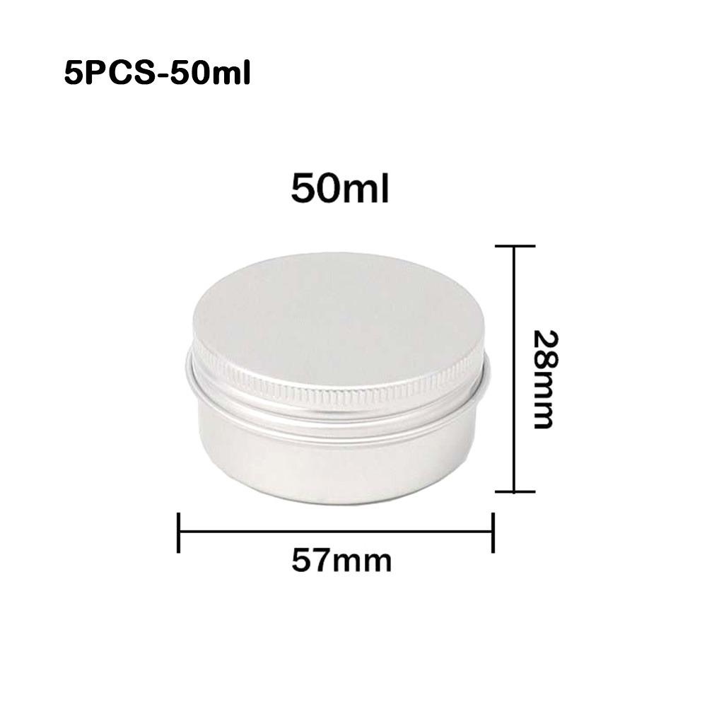 New Round Aluminum Tin Can Screw Lid 50ML Capacity Threaded Aluminum Box 80ML Capacity Aluminum Aluminum Container for Candles