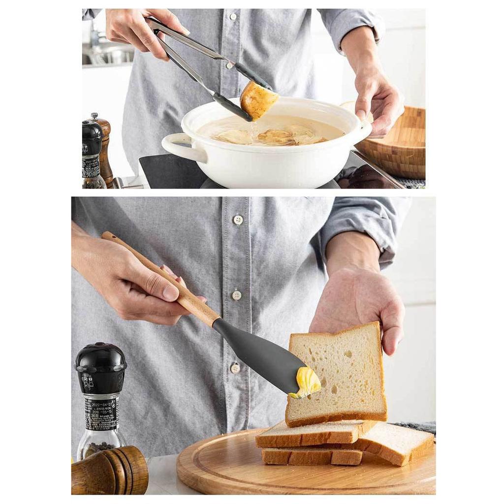 11Pcs Silicone Cooking Utensils Set Kitchenware Kitchen Heat Resistant Non-Stick Cooking Utensils Baking Tools with Storage Box