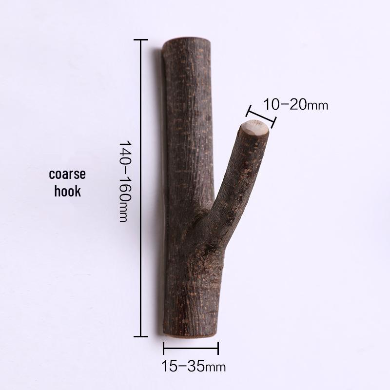 Nordic Retro Solid Wood Tree Branch Wall Hook for Pastoral Decor