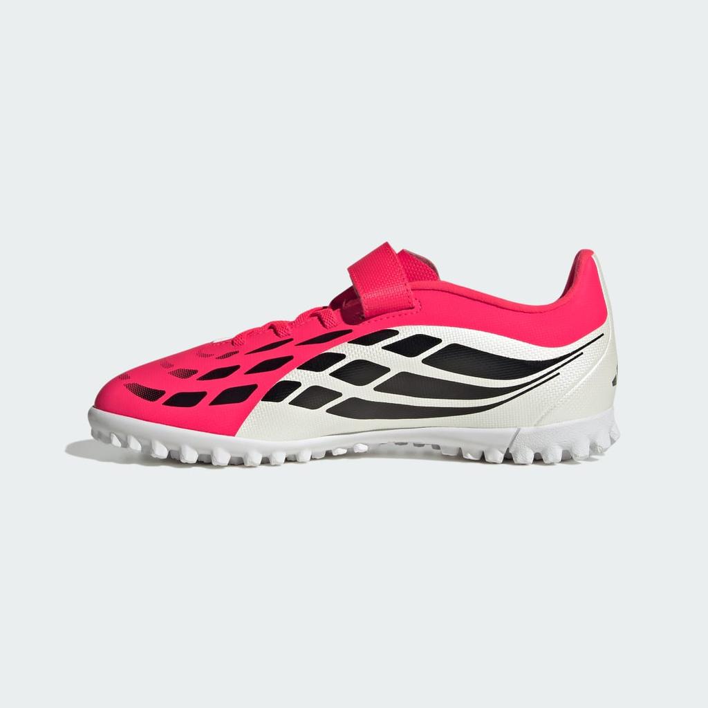 adidas PREDATOR CLUB Hook-and-Loop Turf Football Kids JS0367 Kids' Performance Sports Shoes Lucid Red / Core Black / Cloud White