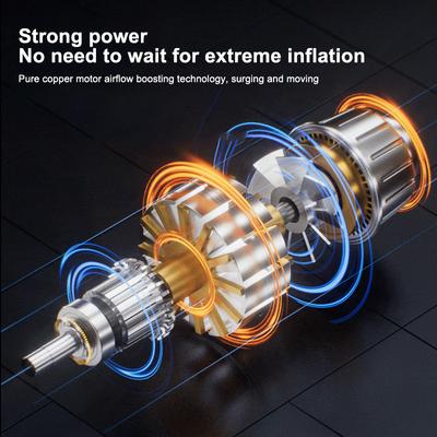 Portable Tire Inflator Air Pump Compact Rechargeable Air Compressors For Ball Motorcycle Fast Inflation Electric Air Pump