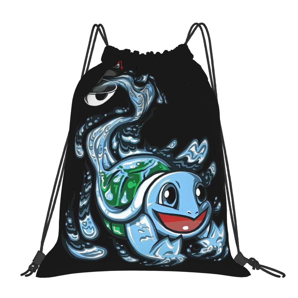 Custom S-Squirtles Drawstring Bags for Shopping Yoga Backpacks Women Men Cartoon Sports Gym Sackpack