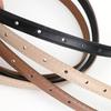 Thin Retro Women Belt Classic Slim Waist Strap For Dresses Shirts Pants PU Leather Minimalist Accessory