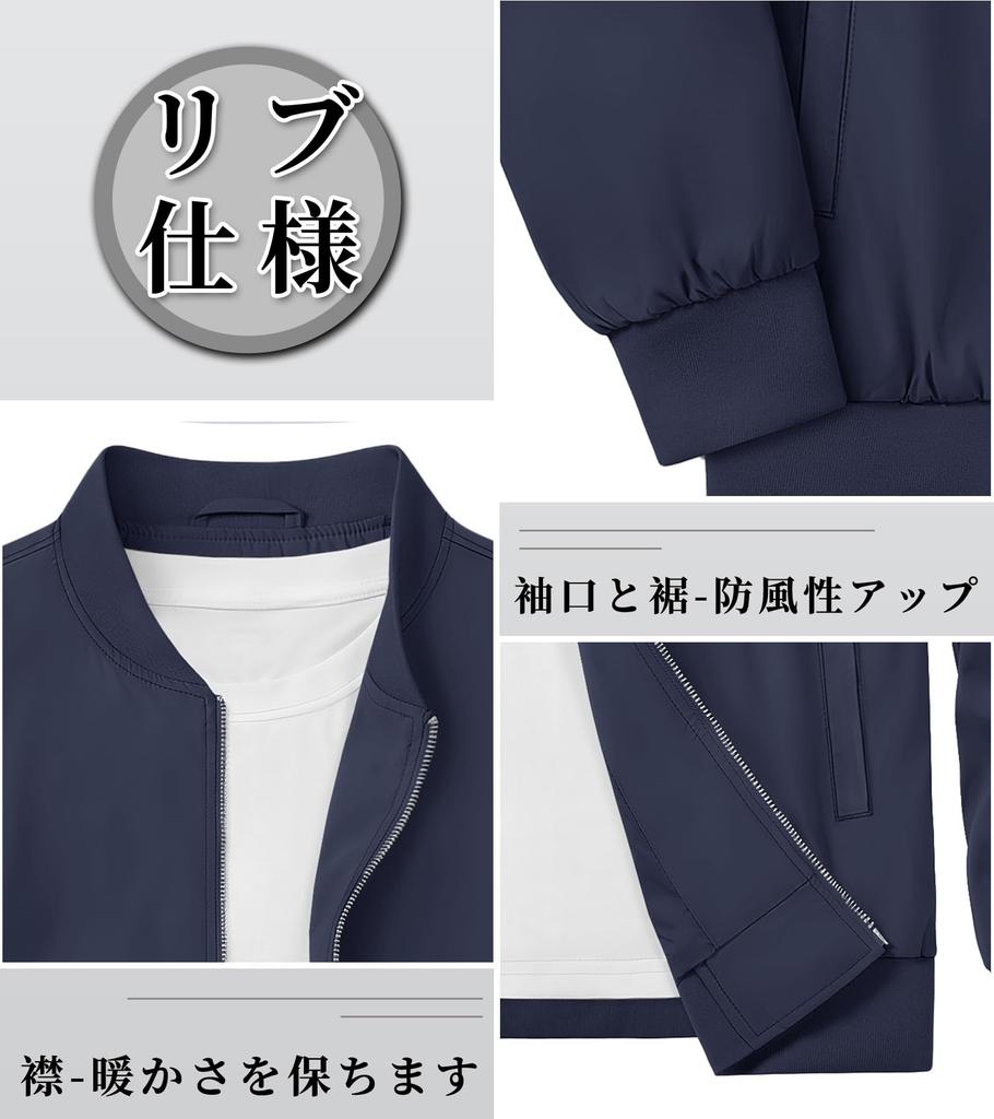 Outerwear Spring Clothes Swing Top Large Size Military Jacket Climbing Blouson Workwear Coat Windproof Stadium Jacket Zip Up Navy 3XL [KEFITEVD] Men's