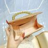 Elegant Pearl String Pleated Clutch - Sparkly Evening Handbag
