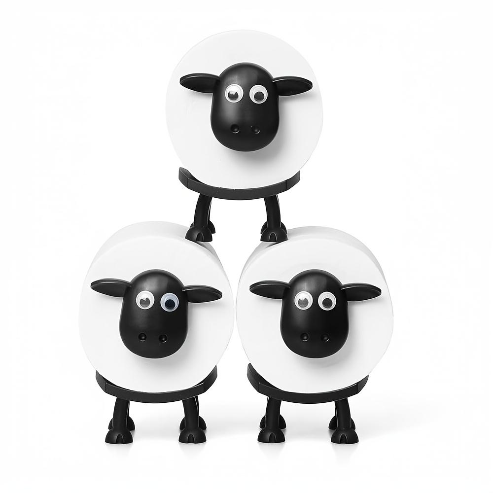3D Printed Adorable Sheep-Shaped Toilet Paper Holder - Perfect for Bathroom Decor, Freestanding Plastic Design, Ideal Gift