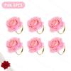 2025 New Valentine's Day Napkin Rings Rose Metal Napkin Rings Faux Flower Napkin Rings Wedding Banquet Birthday Decoration