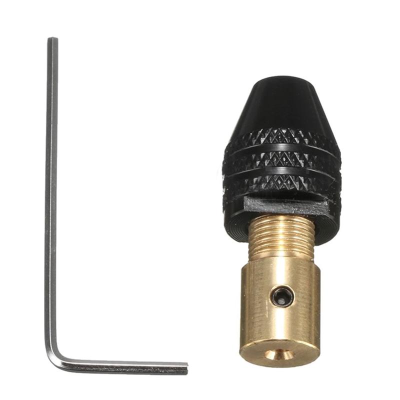 A34R 9 Pieces 0.5-3Mm Drill Chuck Collets Set With 3.17Mm Chuck Clamp For Drill Folder Copper Cap Axis Drill Collet Tool Kit