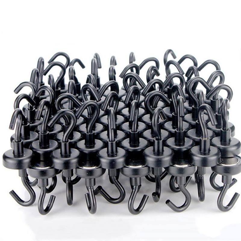 8 Piece Magnet Hook,neodymium Magnet Hook,kitchen and Bathroom Organizer,maximum Suction Power 22 Kg,refrigerator Magnet Bracket