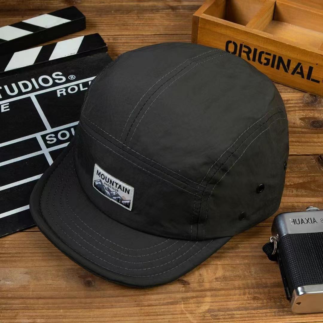 

Чоловіча коротка козирка швидковисихаюча бейсболка жіноча літня універсальна Tide Street хіп-хоп патч кепка M（56-58cm） темно-сірий