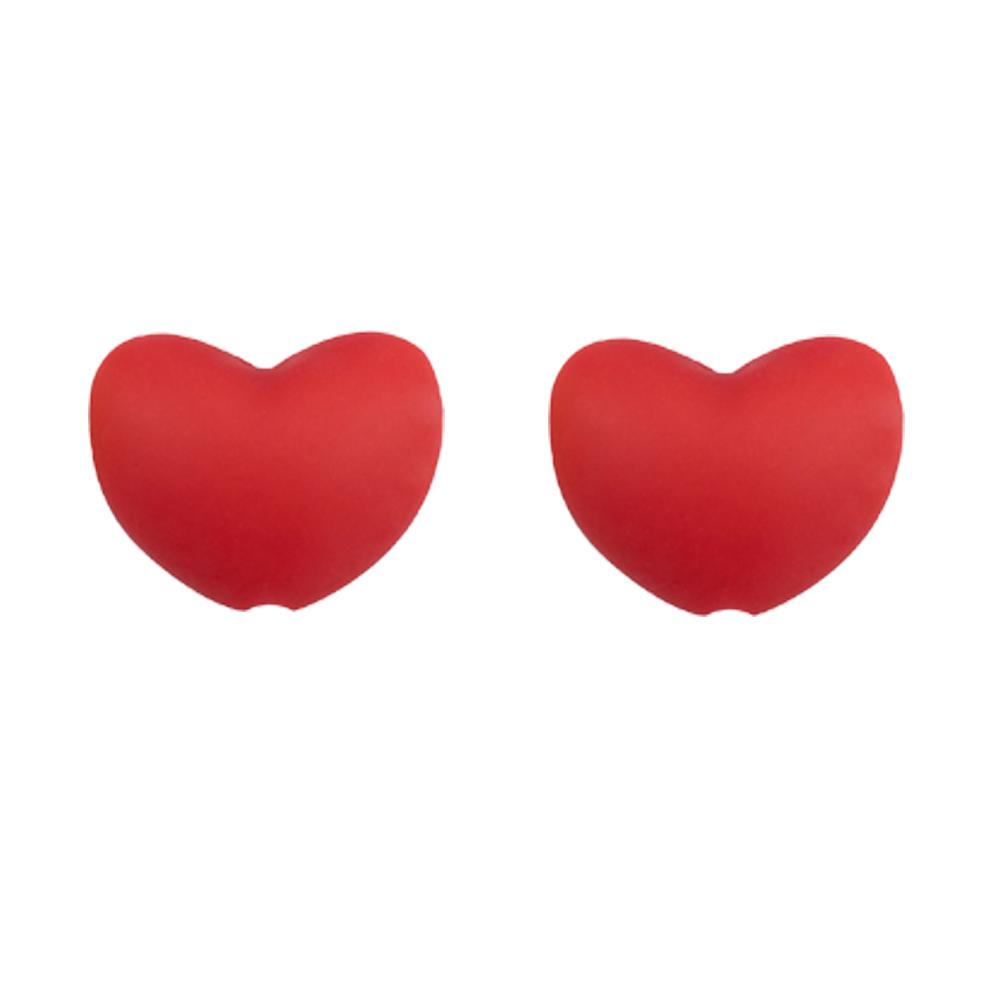 Kovict 21pcs Silicone Beads Heart Shape Charm For Jewelry Making Necklace Bracelets Accessories