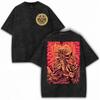 Washed Tee Japanese Anime Yu-Gi-Oh! T-shirt The Winged Dragon of Ra Y2k Washed T Shirt Men's Clothing Summer Short Sleeve Cotton3