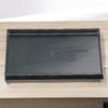 48cm Diamond Wood Grain Tray ABS Made In Japan J-kitchens (Black, Non-Slip, Lacquerware, Resin)