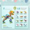 Prefilled Dinosaur Easter Eggs, 12-in-1 DIY Dino Building Toy Set, Fillable Easter Basket Stuffers Kids Toys for Boys and Girls