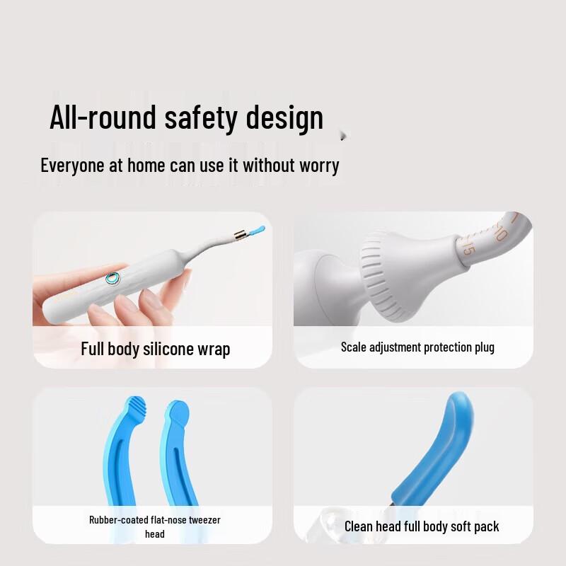 Bebird Snake-Shape Visual Ear Pick & Tweezer Set