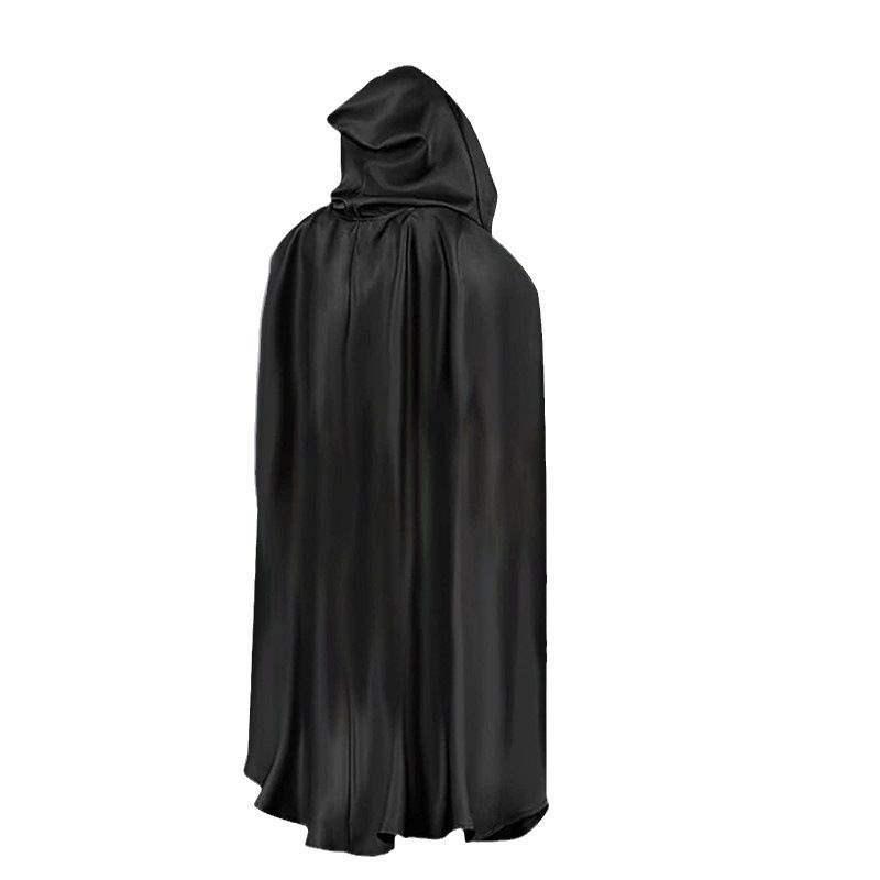 Hooded Plague Doctor Costume Set: Mask, Cloak, Pointed Hat, Bird Beak for Halloween and Cosplay