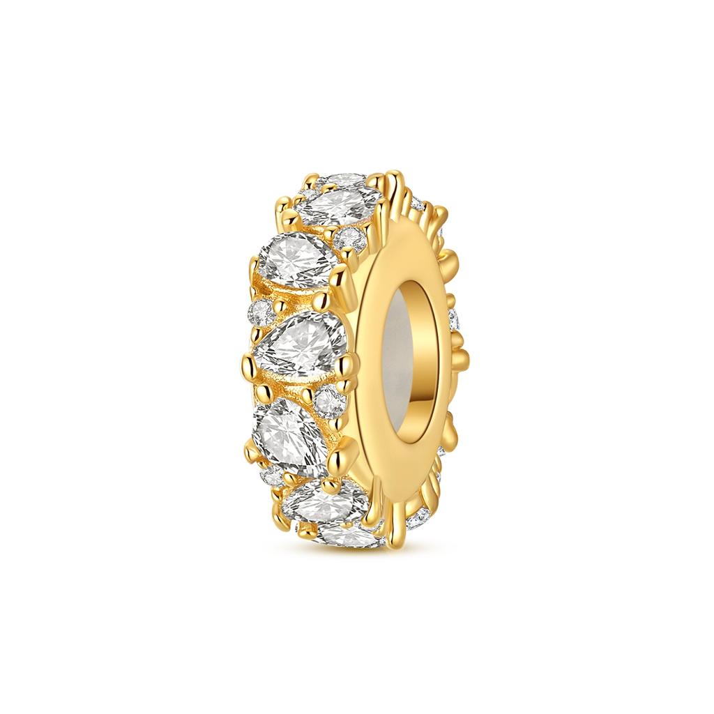 Gold Serie Charms Perlen Kupfer Leopard Original Anhänger Passend Armband Herstellung Frau Schmuck