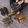 Men Summer Shoes Genuine Leather New Men Sandals Beach Fashion Slippers Outdoor Non-slip Casual Driving Shoes Big Size 38-47