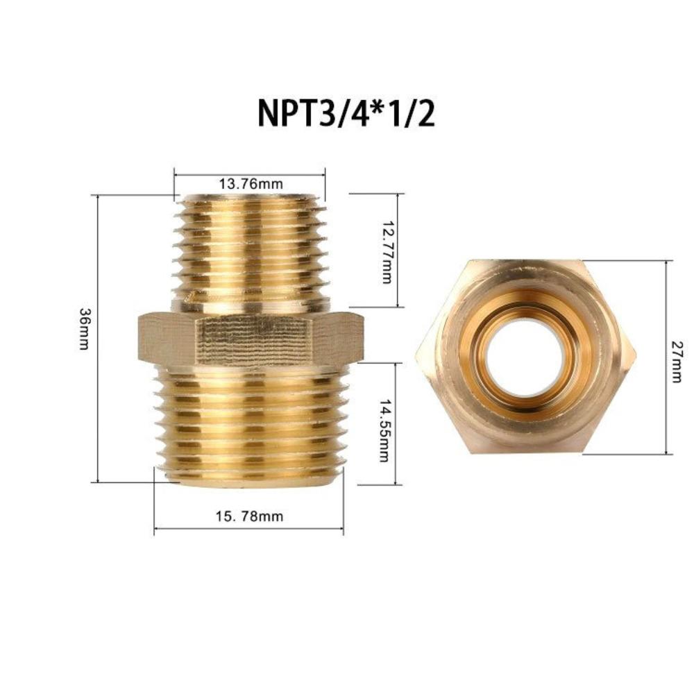 Male Thread Brass Nipples Hex Design NPT Male Nipples Fittings Hex Nipple Connectors