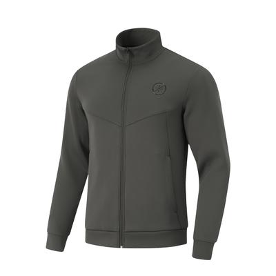 Li Ning Wade Series Sports Casual Simple Solid Color Stand Collar Sweatshirt Men Sweatshirt Graphite-Grey AWDUC33-1