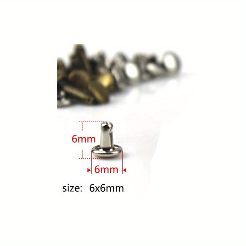 100sets/bag Metal Double Cap Rivets Studs Round Rivet for Leather Craft Bag Belt Garments Hat Shoes Pet Collar Decor