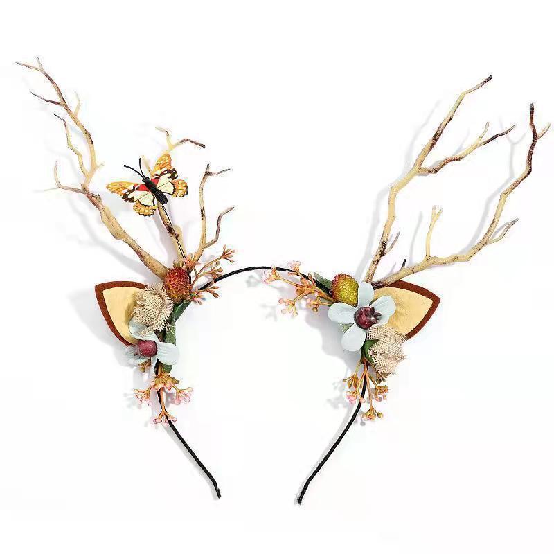Mori Girl Style Deer Antler Headband - Cute Headdress for Adults & Children