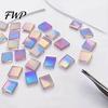 High Transparency Acrylic Squares Mini Iridescent Squares, Translucent Rainbow Pieces, 2cm 3cm Holographic Transparent Craft Tiles for DIY Crafts,
