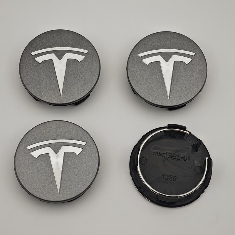 4 Stück/Set ABS 56mm Tesla Original Auto Radnabenkappen Logo Emblem Für Tesla Model 3 Y S X Felgen Radnabenabdeckungen Kappen Abzeichen Zubehör