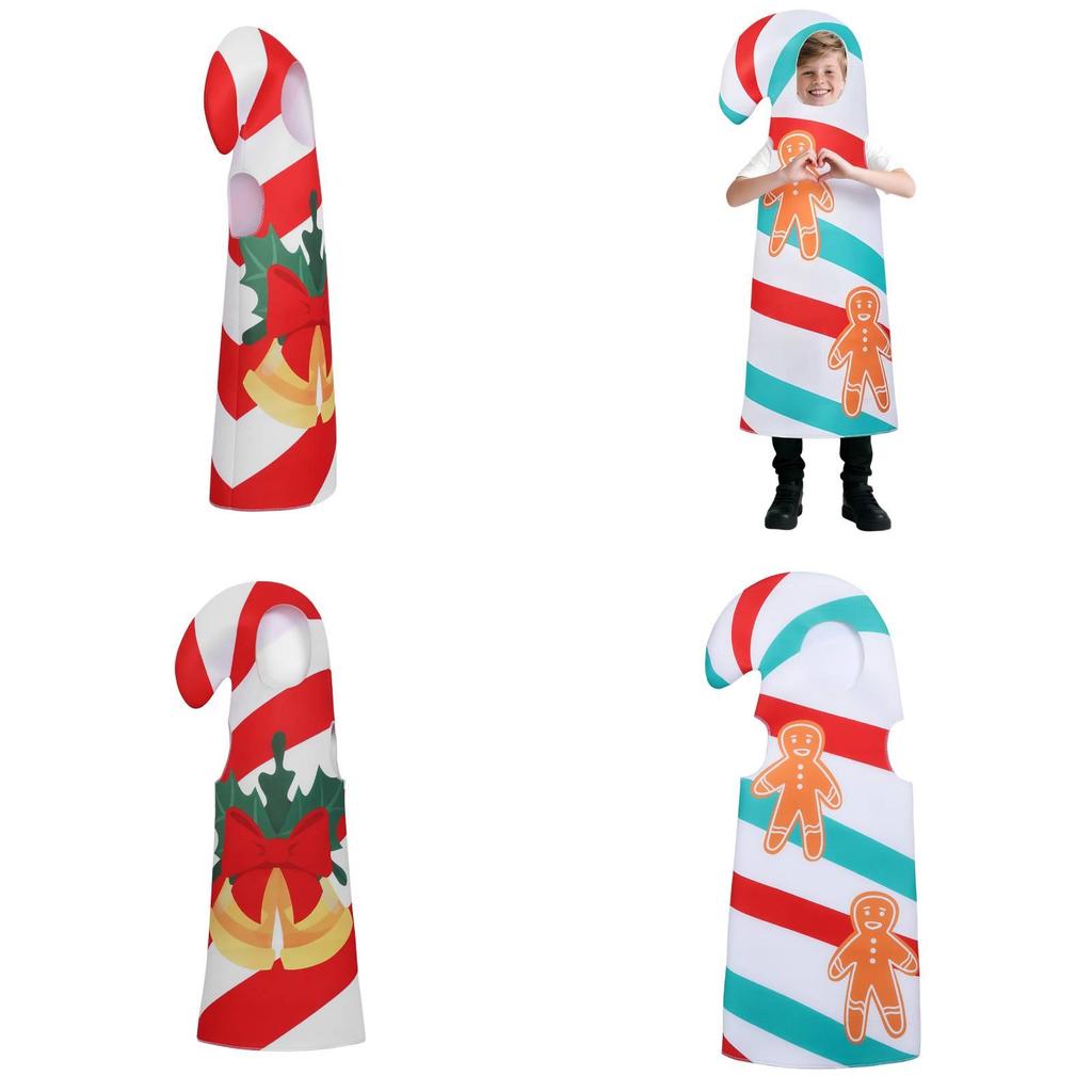 Holiday Kids Gingerbread Costume With Polyester Fabric For Festive Dress Up And Play