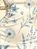 Botanical Watercolor Floral Sleeveless Bodycon Mini Dress, Round Neck Slim Fit Casual Vacation Cover-Up