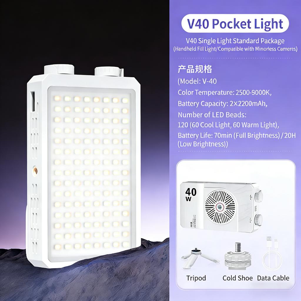 Portable mini fill light, handheld LED pocket light, outdoor shooting soft light,selfie live video photography indoor fill light