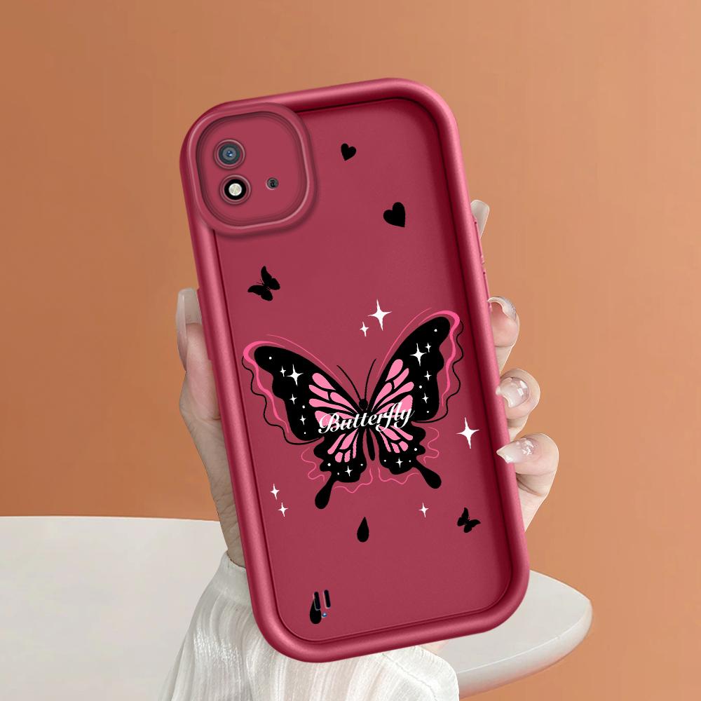 Model de imprimare cu scară pătrată din silicon moale Carcasa telefonului Acoperă completă Cameră de protecție antișoc Carcasă din cauciuc pentru OPPO Realme