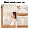 Double Layer Storage Hanging Bag Sock Storage Hanging Bag Wardrobe Dormitory Storage Mesh Bag Underwear Storage Wall Hanging Sorting Storage Bag