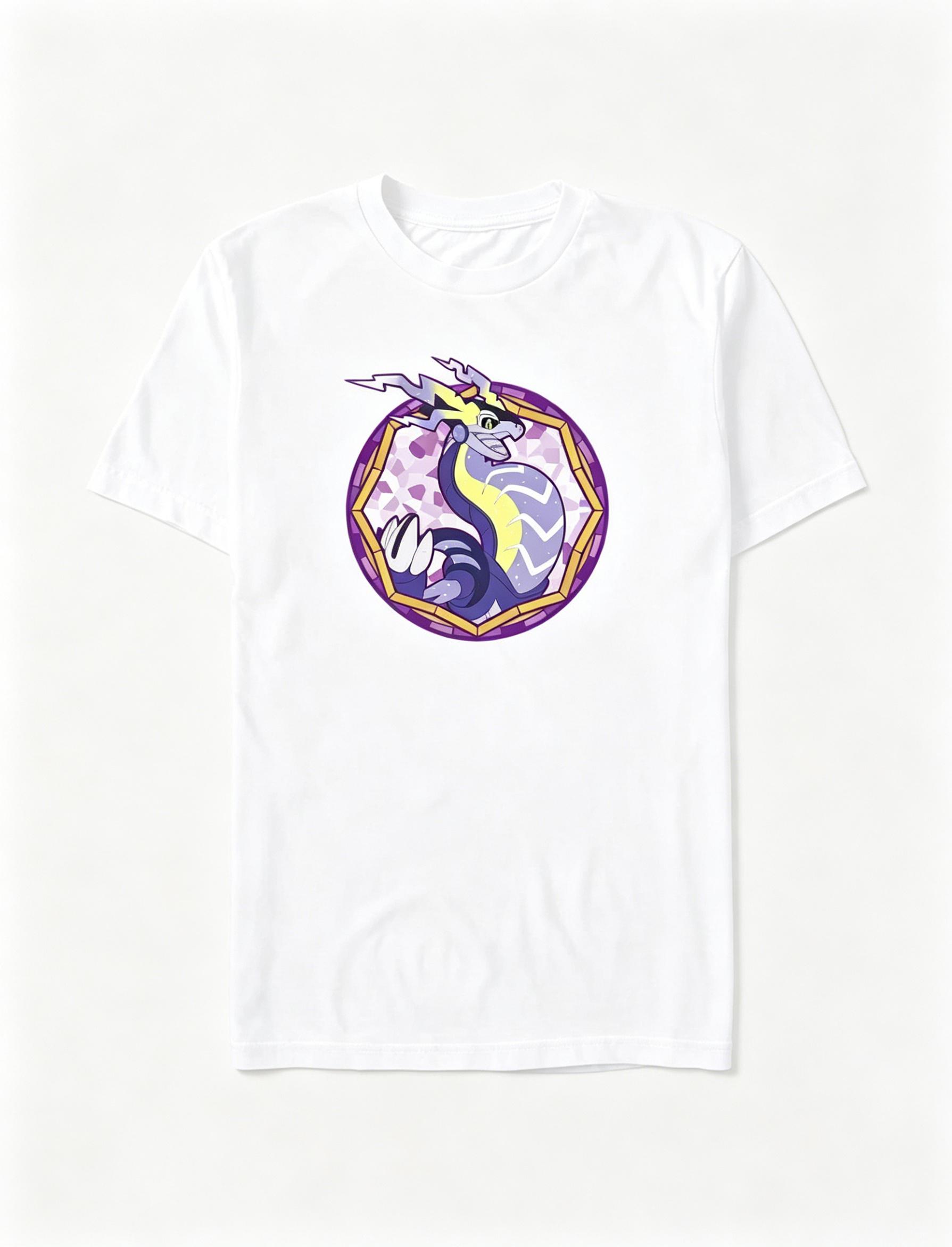 2026 New Machine Dragon Printed Fashion Spring and Summer Unisexs Short Sleeve ParentChild Loose and Comfortable TShirt S