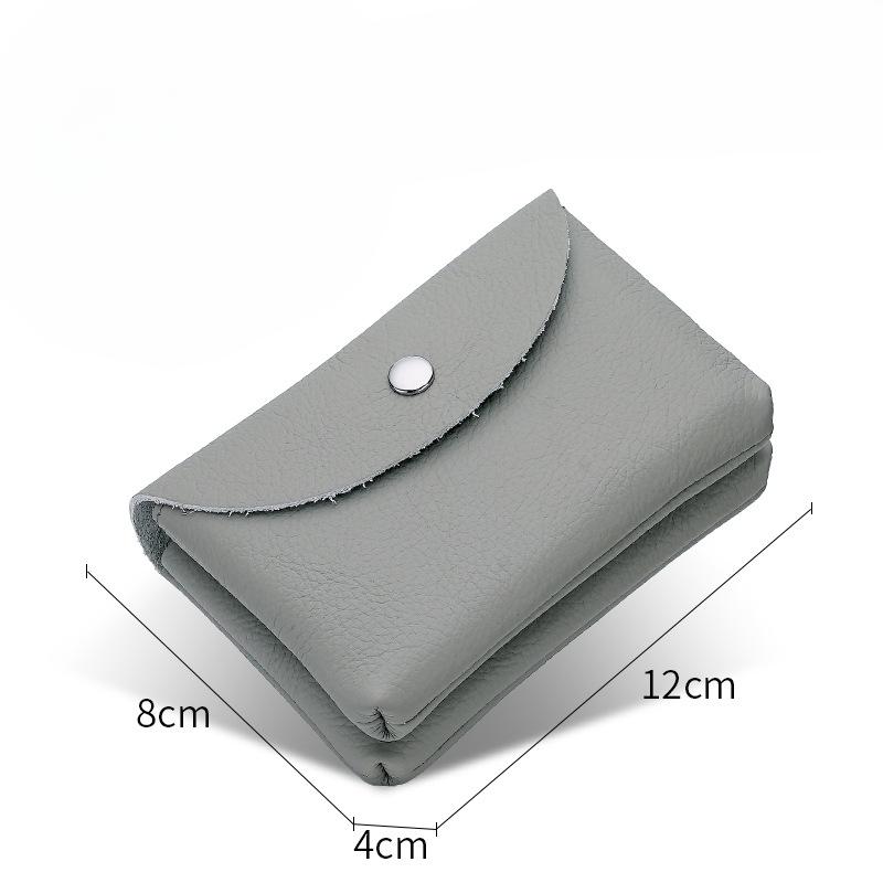 Fashion Women's Double Purse Leather Short Purse Small Coin Purse Key Storage Bag