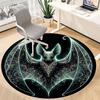 1 Stück Fledermausflügel Büro Runder Teppich, Matte Geeignet für Büro, Unter Bürostühlen Schlafzimmer Wohnzimmer Heimdekoration, Raumdeko