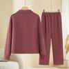 Past 2025 Autumn Sporty Lapel Two-Piece Set for Mothers