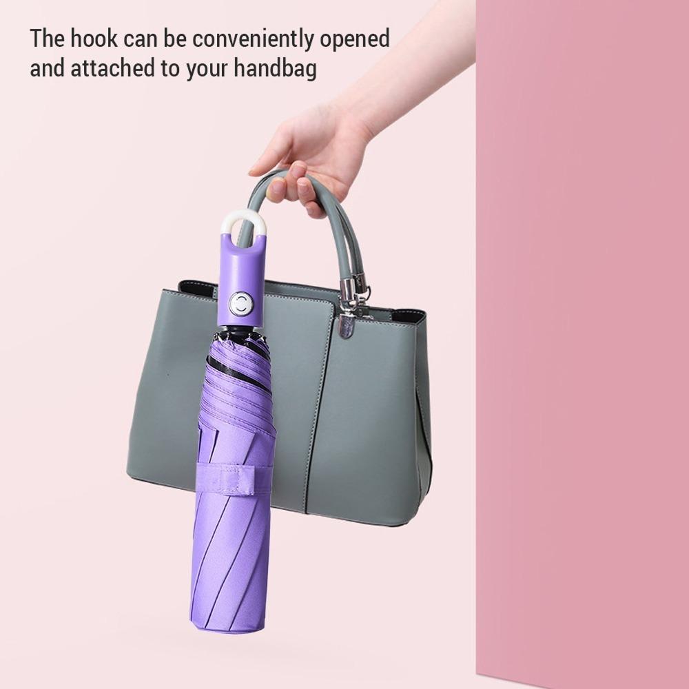 

Lightweight Automatic Umbrella 360° Rotating Handle Compact Umbrella for Men and Women фіолетовий