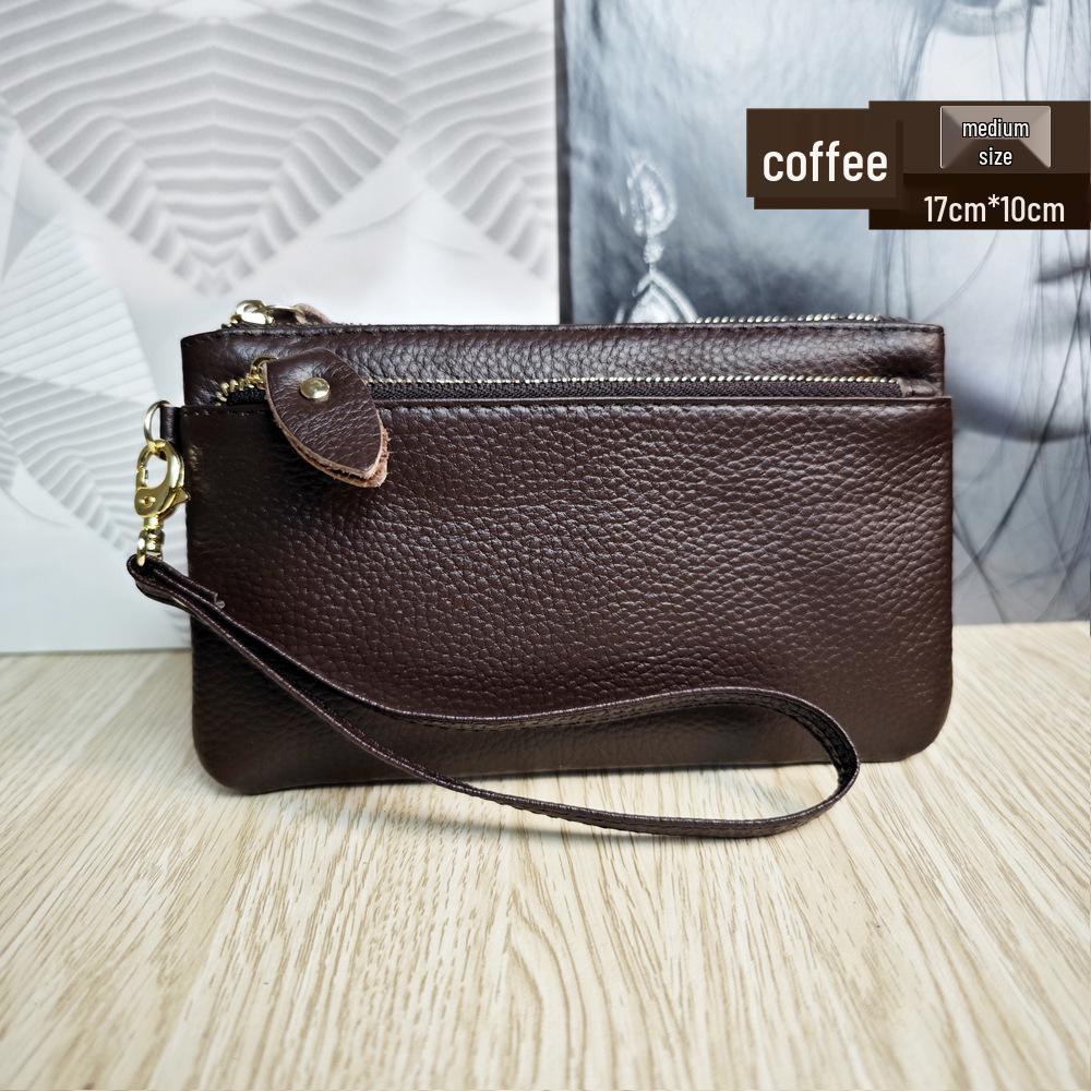 Korean Style Genuine Leather Multi-Functional Women's Wristlet Clutch Wallet
