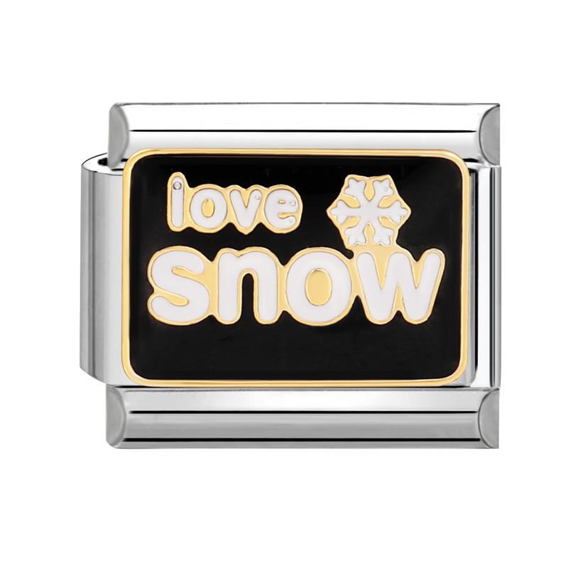 Fashion Women Snow Mountain Skiing Coffee Devil Eyes Italian Charm Links Fit 9mm Stainless Steel Bracelet Jewelry DIY Making