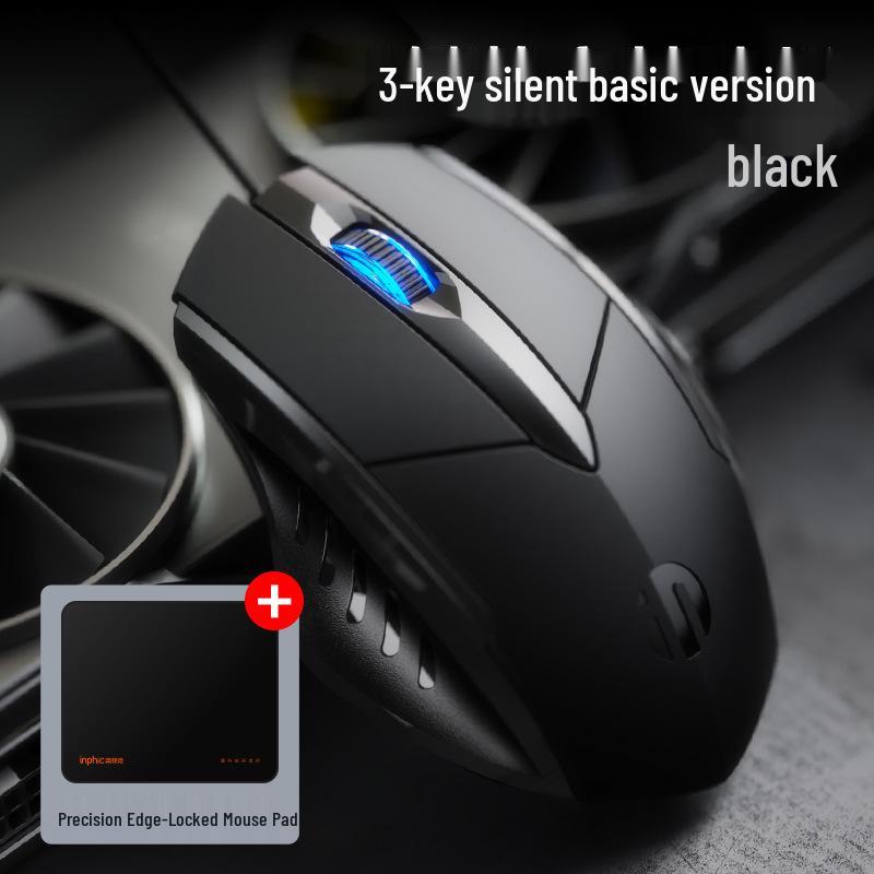Inphic PW1 Silent Wired Gaming Mouse with Macro Functions for Desktop and Laptop