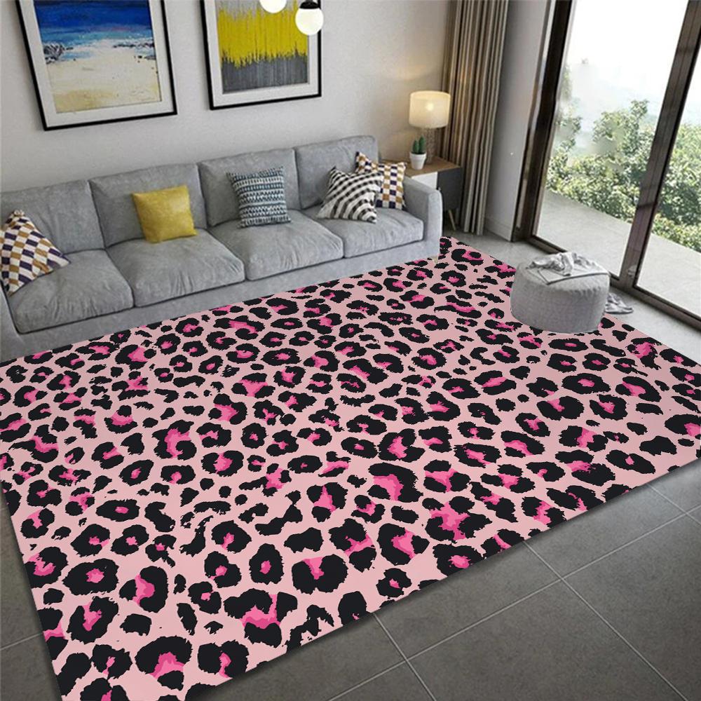 Luipaard- en Zebraprint Tapijt Antislip Wasbaar Flanel Gebiedskleed voor Huis Woonkamer Slaapkamer Tapijt Eetkamer Keuken Vloermat