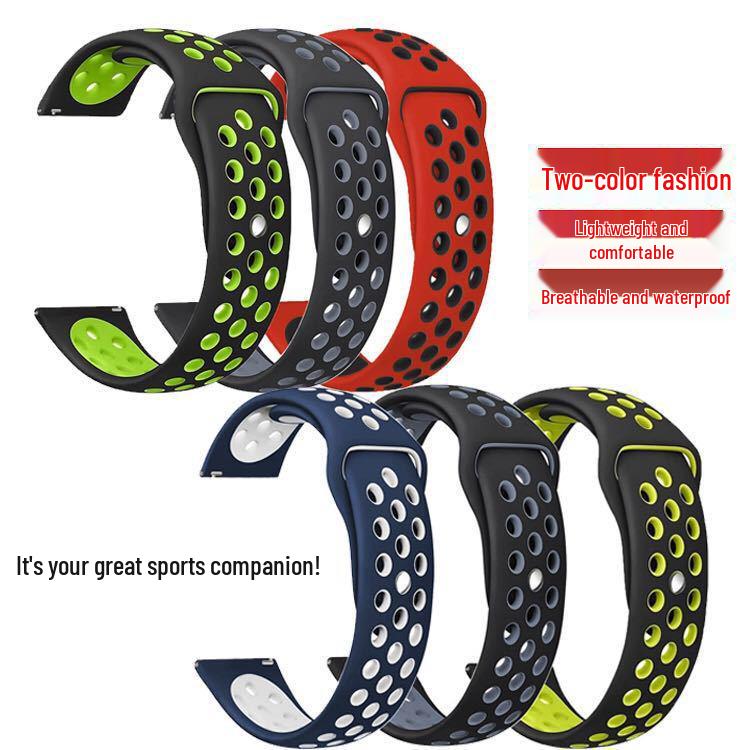 Compatible Silicone Watch Strap for Huawei GT5/4/3/2 46mm/Pro and Samsung/Honor 22/20 Models