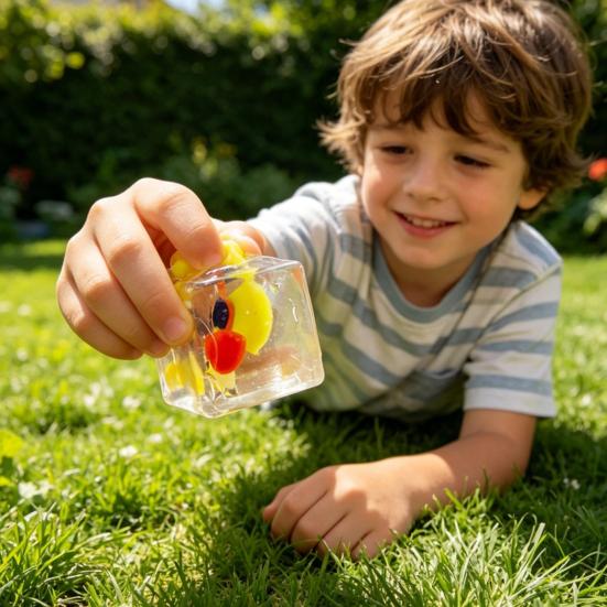 Anxiety Relief Toy Clear Cube Squeeze Stress Sugar Ball Sensory Soft Stretchy Ice Pinch Party Favors