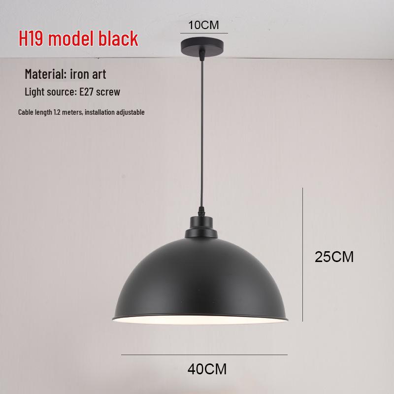 Retro Industrial Pendant Light - Nordic Style for Dining and Office Spaces