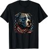 American Flag Patriotic Pitbull Dog T-Shirt Gift Unisex T-Shirt